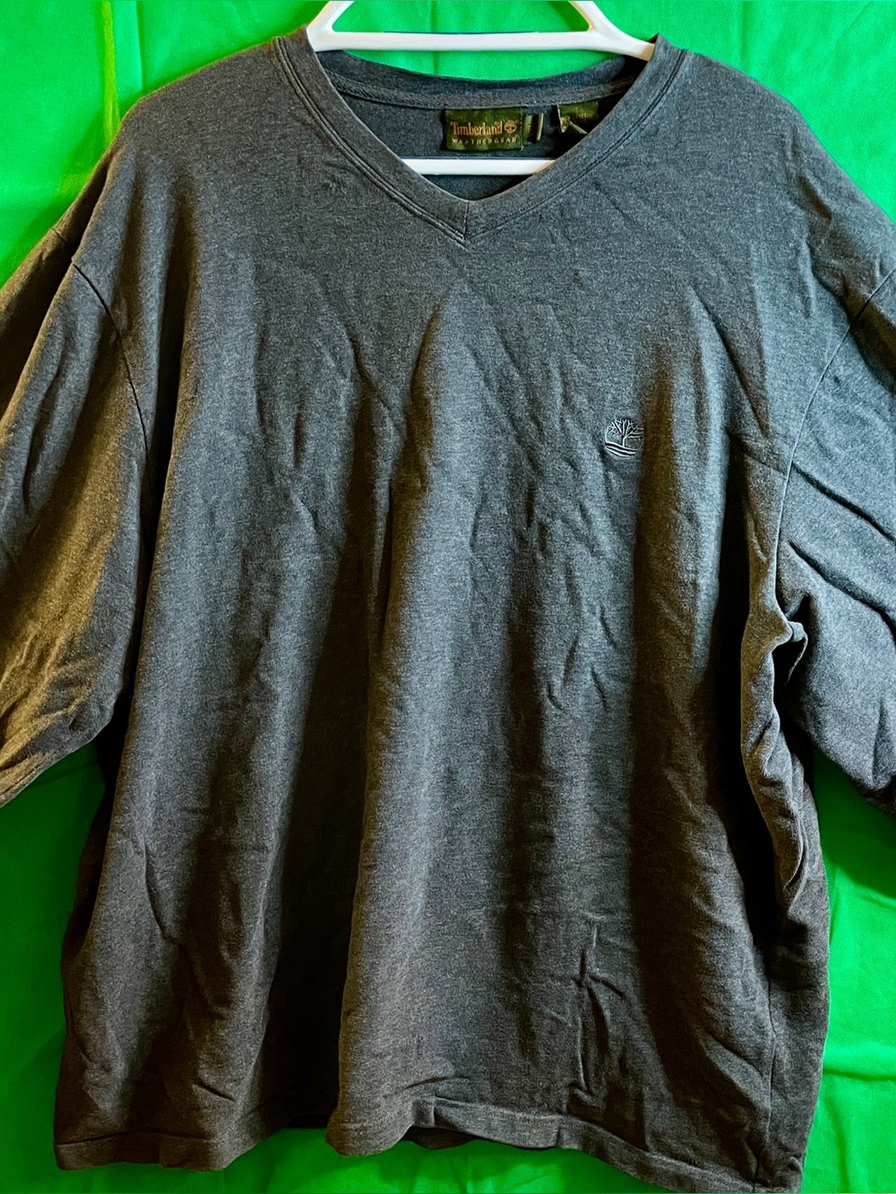 Timberland Men’s Charcoal Gray V-Neck Pullover Sweater